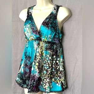 3/$15 NWOTApostrophe Women’s Shirred Sleeveless Tank Tops With Side ZipperSizeMP